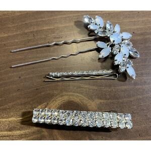 2 Vintage Hair Clips 1 Modern Hair Prong Jewelry